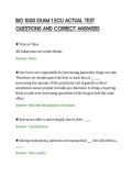 BIO 1050 EXAM 1 ECU ACTUAL TEST&NewLine;QUESTIONS AND CORRECT ANSWERS&NewLine;