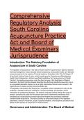 2026&sol;2027 South Carolina Acupuncture Law & Medical Board Jurisprudence &vert; S-Tier Comprehensive Study Guide