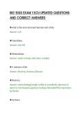 BIO 1050 EXAM 1 ECU UPDATED QUESTIONS&NewLine;AND CORRECT ANSWERS&NewLine;