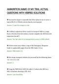 AMMUNITION AMMO 51 MV TRIAL ACTUAL&NewLine;QUESTIONS WITH VERIFIED SOLUTIONS