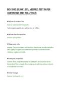 BIO 1050 EXAM 1 ECU VERIFIED TEST PAPER&NewLine;QUESTIONS AND SOLUTIONS&NewLine;
