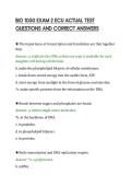 BIO 1050 EXAM 2 ECU ACTUAL TEST&NewLine;QUESTIONS AND CORRECT ANSWERS