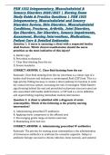 PRN 1032 Integumentary&comma; Musculoskeletal & Sensory Disorders 2026&sol;2027 &vert; Nursing Exam Study Guide & Practice Questions &vert; PRN 1032 Integumentary&comma; Musculoskeletal and Sensory Disorders Review&comma; Skin Disorders&comma; Musculoskeletal Conditions&comma; Fractures&comma; Arthritis&comma;