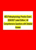 HESI Pathophysiology Practice Exam &vert; Comprehensive Questions & Detailed Answers PDF &vert; Complete Nursing Exam Review