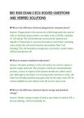 BIO 1050 EXAM 2 ECU SOLVED QUESTIONS&NewLine;AND VERIFIED SOLUTIONS