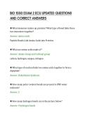 BIO 1050 EXAM 2 ECU UPDATED QUESTIONS&NewLine;AND CORRECT ANSWERS