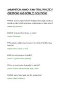 AMMUNITION AMMO 51 MV TRIAL PRACTICE&NewLine;QUESTIONS AND DETAILED SOLUTIONS