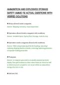 AMMUNITION AND EXPLOSIVES STORAGE&NewLine;SAFETY AMMO 112 ACTUAL QUESTIONS WITH&NewLine;VERIFIED SOLUTIONS
