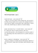 NR 326 Mental Health Exam 2 Review 2026 &vert; Nursing Mental Health Study Guide