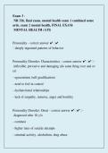 NR 326 Mental Health Exams 1&ndash;3 & Final Notecards 2026 &vert; Complete Nursing Study Guide