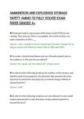 AMMUNITION AND EXPLOSIVES STORAGE&NewLine;SAFETY AMMO 112 FULLY SOLVED EXAM&NewLine;PAPER GRADED A