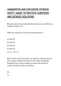 AMMUNITION AND EXPLOSIVES STORAGE&NewLine;SAFETY AMMO 112 PRACTICE QUESTIONS&NewLine;AND DETAILED SOLUTIONS