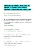 AMMUNITION PUBLICATIONS FINAL&NewLine;PAPER UPDATED COMPLETE QUESTIONS&NewLine;AND CORRECT ANSWERS