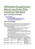 Minnesota Acupuncture Board Law Exam Test Bank &lpar;2026&sol;2027&rpar;&colon;  S-Tier Practice Questions & Rationales