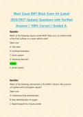 West Coast EMT Block Exam &num;4 &lpar;Latest 2026&sol;2027 Update&rpar; Questions with Verified Answers &vert; 100&percnt; Correct &vert; Graded A&period;