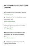 AMT 280 EXAM 1 FULLY SOLVED TEST PAPER GRADED A