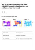 NAB RCAL Exam Study Guide Exam Latest&NewLine;2026&sol;2027 Updated Verified Questions and&NewLine;Solutions A&plus; Pass Guaranteed