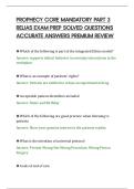 PROPHECY CORE MANDATORY PART 3&NewLine;RELIAS EXAM PREP SOLVED QUESTIONS&NewLine;ACCURATE ANSWERS PREMIUM REVIEW&NewLine;