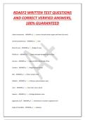 RDAEF2 WRITTEN TEST QUESTIONS&NewLine;AND CORRECT VERIFIED ANSWERS&comma;&NewLine;100&percnt; GUARANTEED