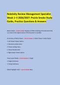  &NewLine;Relativity Review Management Specialist &NewLine;Week 1&ndash;3 2026&sol;2027&colon; Prairie Smoke Study Guide&comma; Practice Questions & Answers &NewLine; &NewLine;