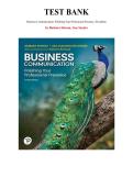 Test Bank for Business Communication&colon; Polishing Your Professional Presence&comma; 5th edition by Barbara Shwom&comma; Lisa Snyder&comma; Chapter 1-12 &vert; All Chapters