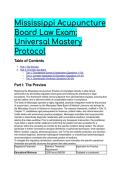 2026&sol;2027 S-TIER TEST BANK&colon; Mississippi Acupuncture Board Law Exam &lpar;Verified Questions & Rationales&rpar;