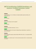 D079 Certification PAPER Questions and&NewLine;Answers Verified Solutions Latest&NewLine;Update