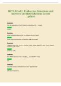 D079 BOARD Evaluation Questions and&NewLine;Answers Verified Solutions Latest&NewLine;Update