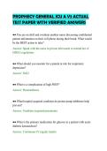 PROPHECY GENERAL ICU A V3 ACTUAL&NewLine;TEST PAPER WITH VERIFIED ANSWERS