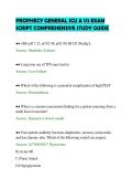 PROPHECY GENERAL ICU A V3 EXAM&NewLine;SCRIPT COMPREHENSIVE STUDY GUIDE&NewLine;