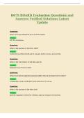 D079 BOARD Evaluation Questions and&NewLine;Answers Verified Solutions Latest&NewLine;Update