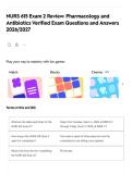 NURS 615 Exam 2 Review&colon; Pharmacology and&NewLine;Antibiotics Verified Exam Questions and Answers&NewLine;2026&sol;2027