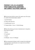 PROPHECY LPN LVN A EXAMPREP&NewLine;STUDY GUIDE ACTUAL QUESTIONS&NewLine;AND CORRECT SOLUTIONS COMPLETE