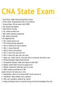 CNA State Exam