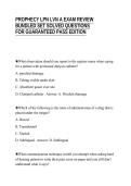 PROPHECY LPN LVN A EXAM REVIEW&NewLine;BUNDLED SET SOLVED QUESTIONS&NewLine;FOR GUARANTEED PASS EDITION
