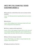 ANCC FNP 3 FULL EXAMS FULLY SOLVED&NewLine;EXAM PAPER GRADED A