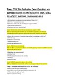 Texas OSSF Site Evaluator Exam Questions and Correct Answers &vert; TCEQ On-Site Sewage Facility Licensing Study Guide