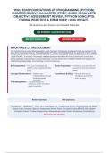 WGU E010 Foundations of Programming &lpar;Python&rpar; Comprehensive OA Master Study Guide &vert; Complete Objective Assessment Review&comma; Python Concepts&comma; Coding Practice & Exam Prep &vert; 2026 Update GRADE A&plus;