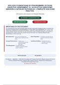 WGU E010 Foundations of Programming &lpar;Python&rpar; Objective Assessment V2 &vert; 30 OA-Style Questions&comma; Answers & Detailed Rationales &vert; Complete 2026 Exam Practice GRADE A&plus;