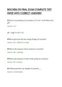 BIOCHEM 210 FINAL EXAM COMPLETE TEST&NewLine;PAPER WITH CORRECT ANSWERS