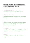 BIOCHEM 210 FINAL EXAM COMPREHENSIVE&NewLine;STUDY GUIDE WITH SOLUTIONS&NewLine;