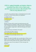 C955 OA Applied Probability and Statistics Objective Assessment Prep with a review of latest exam questions and correct answers with rationales&sol; WGU C955 OA Prep 2026-2027 &lpar;new&excl;&rpar;