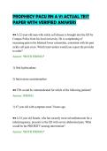 PROPHECY PACU RN A V1 ACTUAL TEST&NewLine;PAPER WITH VERIFIED ANSWERS