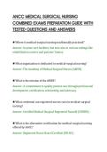 ANCC MEDICAL SURGICAL NURSING&NewLine;COMBINED EXAMS PREPARATION GUIDE WITH&NewLine;TESTED QUESTIONS AND ANSWERS
