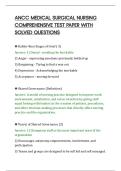 ANCC MEDICAL SURGICAL NURSING&NewLine;COMPREHENSIVE TEST PAPER WITH&NewLine;SOLVED QUESTIONS