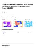 RESNA ATP - Assistive Technology Terms to Study&NewLine;Verified Exam Questions and Answers Latest&NewLine;Update 2026&sol;2027