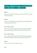 BIOCHEM C785 EXAM PREPARATION TEST&NewLine;BANK WITH CORRECT ANSWERS&NewLine;