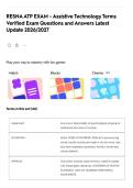 RESNA ATP EXAM - Assistive Technology Terms&NewLine;Verified Exam Questions and Answers Latest&NewLine;Update 2026&sol;2027