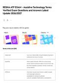 RESNA ATP EXAM - Assistive Technology Terms&NewLine;Verified Exam Questions and Answers Latest&NewLine;Update 2026&sol;2027