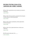 BIOCHEM C785 FINAL EXAM ACTUAL&NewLine;QUESTIONS AND CORRECT ANSWERS&NewLine;